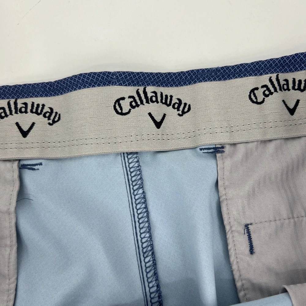 Callaway Mens Golf Shorts Blue Micro Dot Pattern Performance Stretch Size 42‎